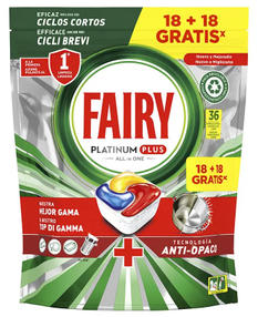 FAIRY 36шт PLATINUM PLUS LEMON /таблетки для посудомоечных машин 