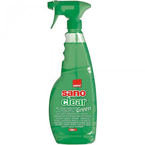 SANO 1L спрей для чистки стекол и зеркал GREEN CLEAR