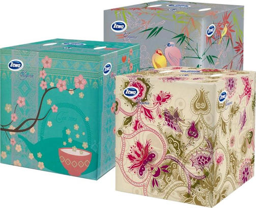 ZEWA DELUXE AROMA салфетки бумажные 3-слойные 60 шт (куб)