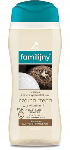 FAMILIJNY шампунь 500 ML ЧЕРНАЯ РЕДЬКА с витамином /для нормальных и жирных волос