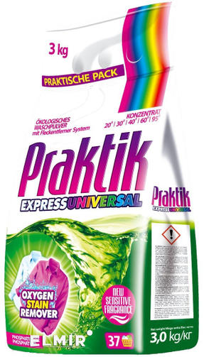 PRAKTIK стиральный порошок 3 кг UNIVERSAL (пакет)