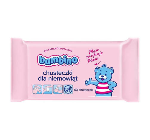 BAMBINO детские влажные салфетки гипоаллергенные 63 шт