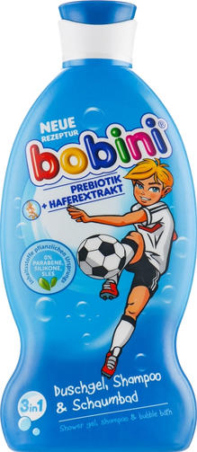 BOBINI 330ML шампунь,гель для душа и пена для ванны 3 в 1 ФУТБОЛИСТ