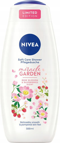 NIVEA гель для душа 500ML MIRACLE GARDEN ROSE BLOSSOM/Цветущие розы и малина
