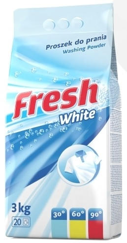 FRESH 3 кг стиральный порошок для БЕЛЫХ тканей