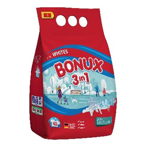 BONUX стиральный порошок 3 кг REGULAR МОРОЗНАЯ СВЕЖЕСТЬ(40 стирок)