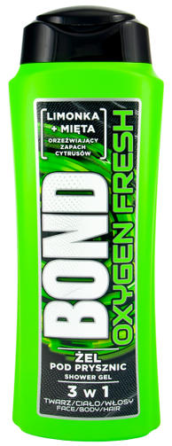 BOND 400 ML гель для душа 3w1 OXYGEN FRESH
