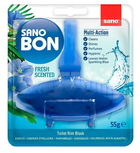 SANO 55гр подвесной блок для унитаза BLUE FRESH