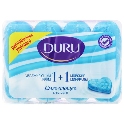 DURU крем мыло 4шт*90 гр Морские Минералы+Крем