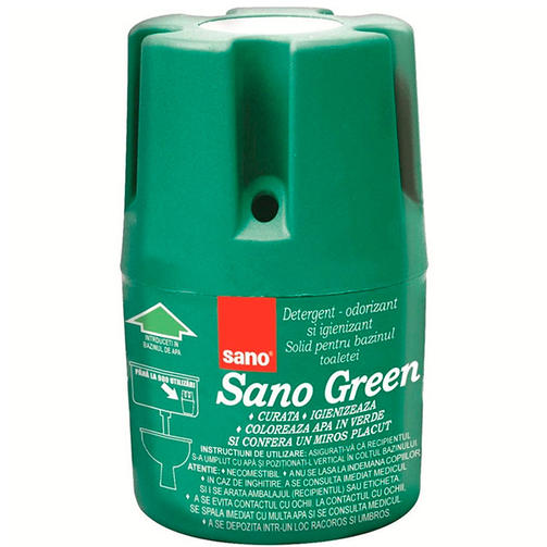 SANO 150 гр контейнер-мыло для сливного бачка унитаза GREEN