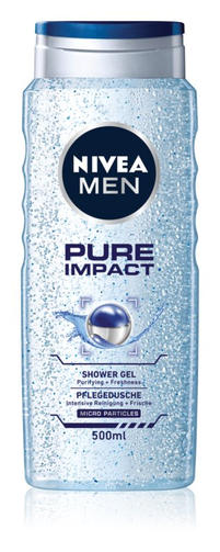 NIVEA гель для душа 500ML MEN PURE IMPACT/Освежающий 3в1