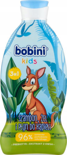 BOBINI 330ML шампунь,гель для душа и пена для ванны 3 в 1 КЕНГУРУ