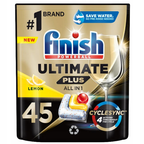 FINISH Tabs 45 ULTIMATE PLUS All in one LEMON/ таблетки для посудомоечных машин