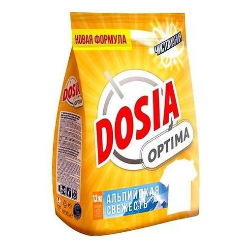 DOSIA OPTIMA 1,2 кг стиральный порошок АЛЬПИЙСКАЯ СВЕЖЕСТЬ/12 стирок