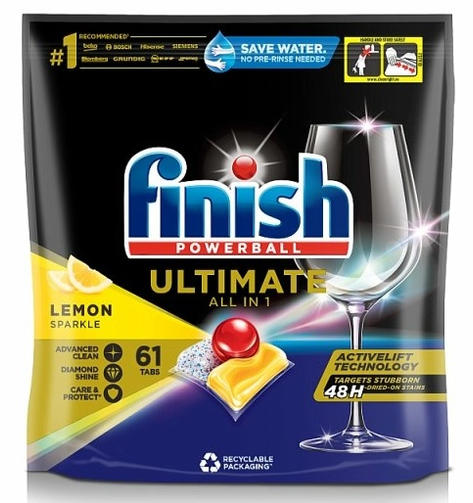 FINISH Tabs ULTIMATE POWERBALL a61 LEMON/для посудомоечных машин