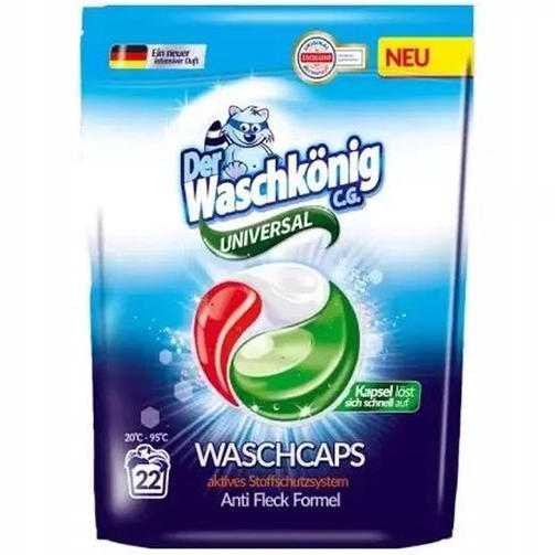DER WASCHKONIG C.G.капсулы 22 шт PREMIUM UNIVERSAL( 3-х фазные)