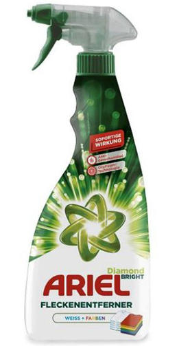 ARIEL 750 ML пятновыводитель DIAMOND BRIGHT/для белых и цветных тканей