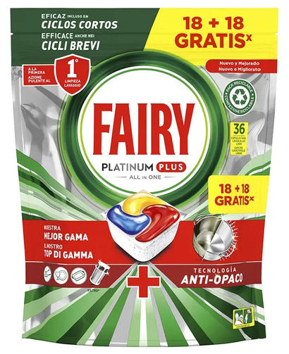 FAIRY 36шт PLATINUM PLUS LEMON /таблетки для посудомоечных машин 