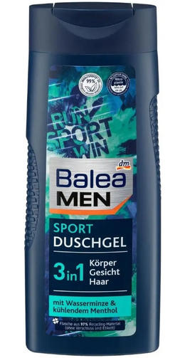 BALEA MEN гель для душа 300ML SPORT 3w1/водяная мята и ментол
