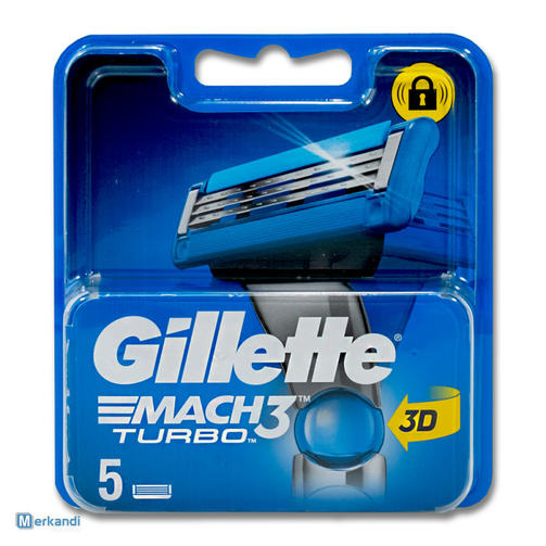 GILLETTE MACH3 TURBO сменные кассеты для бритья 5шт.