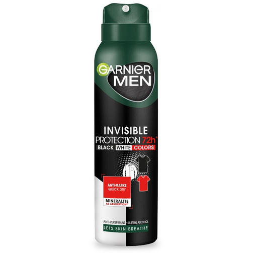GARNIER MEN DEO SPRAY 150ML INVISIBLE BWC