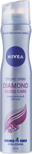 NIVEA лак для волос DIAMOND GLOSS CARE 4 extra str.250мл/алмазный глянец