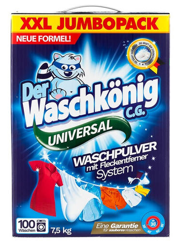DER WASCHKONIG C.G.стиральный порошок 7,5 кг UNIVERSAL /100 стирок(коробка)