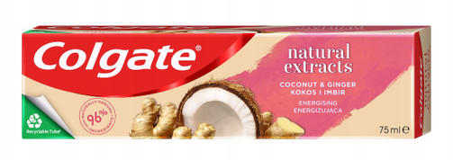 COLGATE 75ML Natural Extracts Coconut & Ginger/натуральные экстракты Кокос и Имбирь/зубная паста 