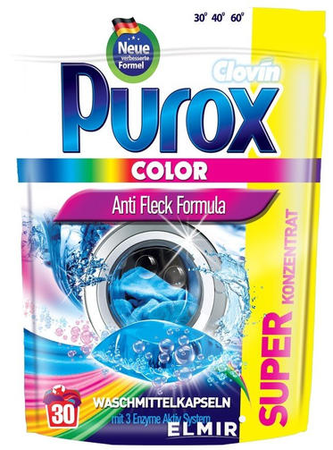 PUROX капсулы для стирки 30шт*16 гр COLOR