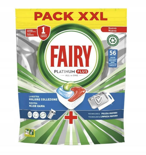 FAIRY 56шт PLATINUM PLUS BLUE/таблетки для посудомоечных машин