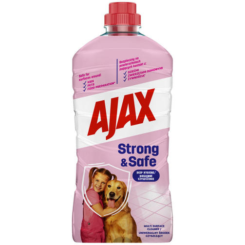 AJAX 1L универсальная жидкость для уборки STRONG&SAFE (безопасен для детей, дом.животных)