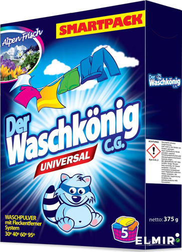 DER WASCHKONIG C.G.стиральный порошок 375 гр UNIVERSAL/5 стирок