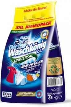 DER WASCHKONIG C.G.стиральный порошок 7,5 кг UNIVERSAL /100 стирок(пакет)