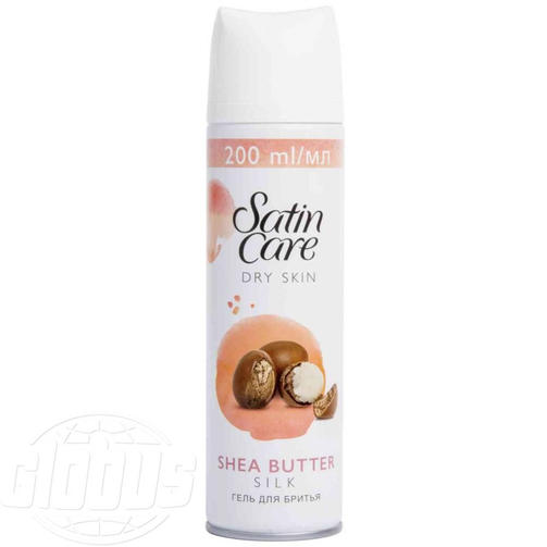 GILLETTE Satin Care 200 ML гель для бритья WOMAN Dry Skin Butter Silk