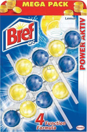 BREF туалетный блок 3*50G POWER Лимон/триопак