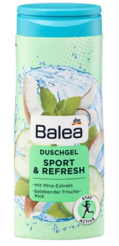 BALEA гель для душа 300ML SPORT & REFRESH/кокос и огурец
