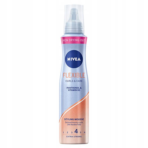 NIVEA пенка для волос FLEXIBLE CURLS&CARE 150мл/пенка для укладки