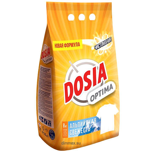DOSIA OPTIMA 8 кг стиральный порошок АЛЬПИЙСКАЯ СВЕЖЕСТЬ/32 стирки