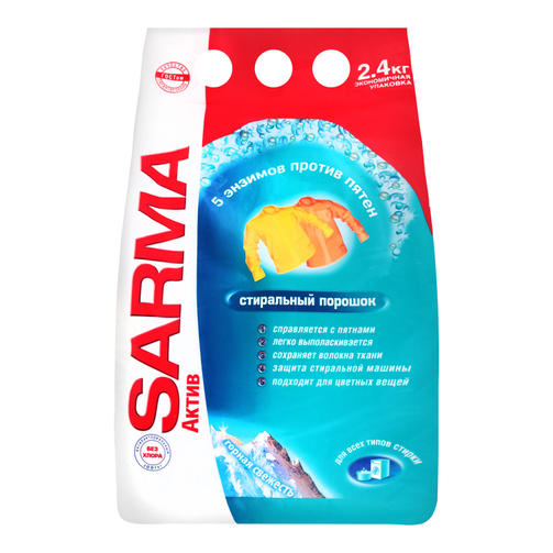 SARMA стиральный порошок АКТИВ Горная Свежесть 2,4 кг