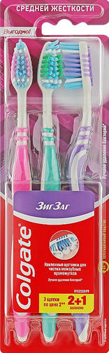 COLGATE 360° средней жесткости зубная щетка (3 шт)