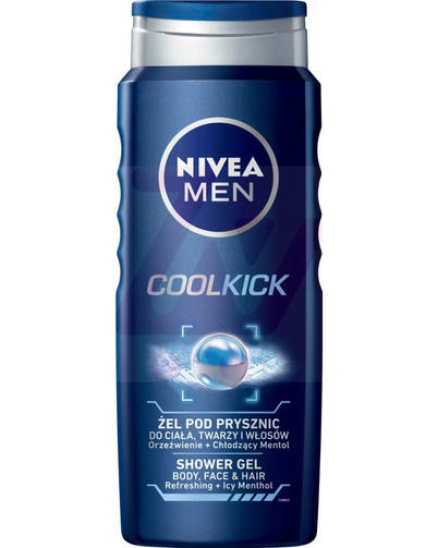 NIVEA гель для душа 500ML MEN COOL KICK/Экстремальная свежесть