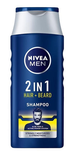 NIVEA шампунь 400ML MEN HAIR+BEARD 2w1/для волос и бороды