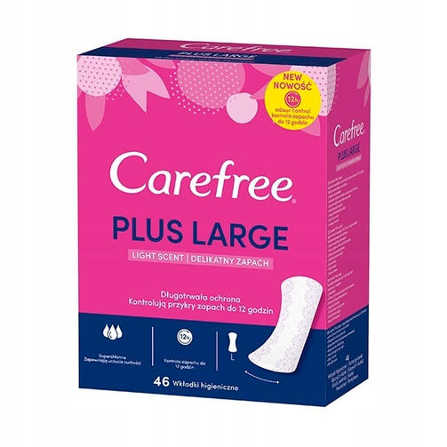 CAREFREE ежедневные прокладки LARGE PLUS 46 шт
