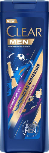 CLEAR 400ML шампунь MEN НАСТОЯЩЕЕ МУЖЕСТВО чемпионская коллекция/ активспорт 2 в 1