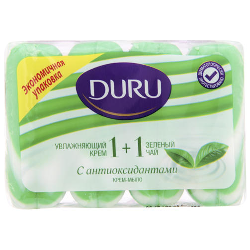 DURU крем мыло 4шт*80 гр Зеленый Чай+Крем