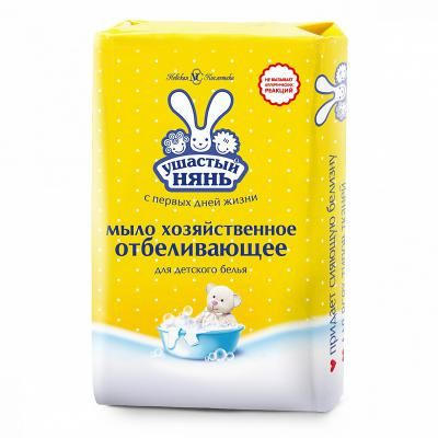 УШАСТЫЙ НЯНЬ мыло хозяйственное ОТБЕЛИВАЮЩЕЕ 180 гр