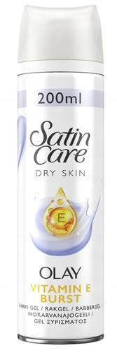 GILLETTE Satin Care 200 ML гель для бритья WOMAN Dry Skin Olay Vitamin E Burst