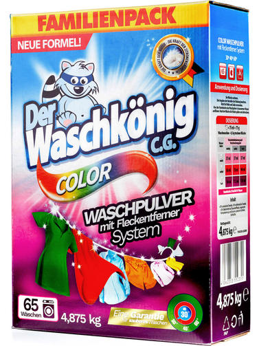 DER WASCHKONIG C.G.стиральный порошок 4,875 кг COLOR/65 стирок