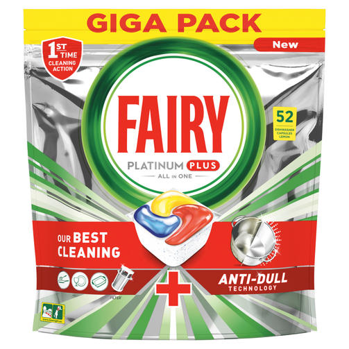 FAIRY 52шт PLATINUM PLUS LEMON /таблетки для посудомоечных машин 