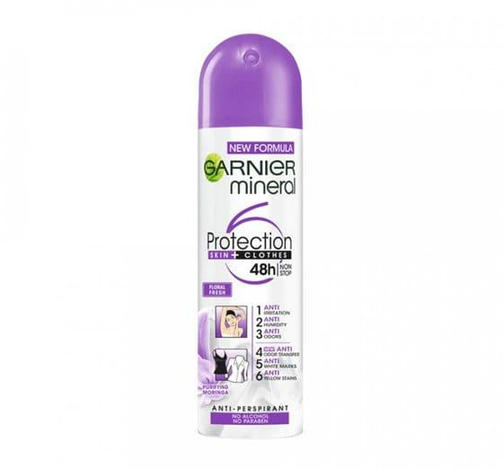 GARNIER WOMAN DEO SPRAY 150 ML PROT 6 FLORAL FRESH/дезодорант-спрей Цветочная свежесть